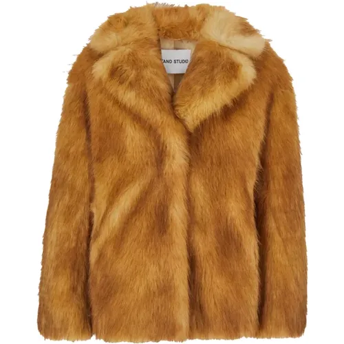 Jackets > Faux Fur & Shearling Jackets - - Stand Studio - Modalova