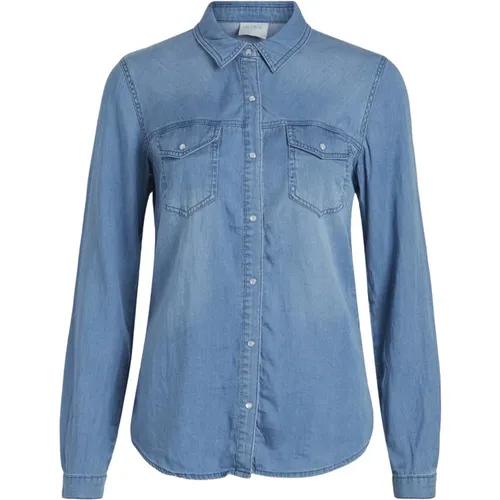 Shirts > Denim Shirts - - Vila - Modalova