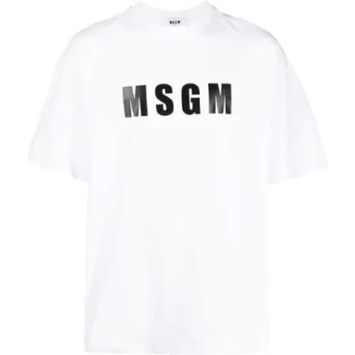 Msgm - Tops > T-Shirts - White - Msgm - Modalova