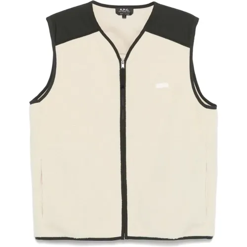 A.p.c. - Jackets > Vests - Beige - A.p.c. - Modalova