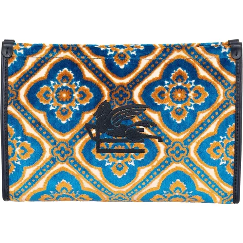 Etro - Bags > Clutches - Blue - ETRO - Modalova