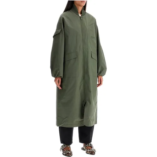 Ganni - Coats > Parkas - Green - Ganni - Modalova