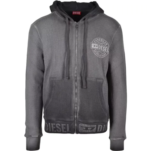 Sweatshirts & Hoodies > Zip-throughs - - Diesel - Modalova