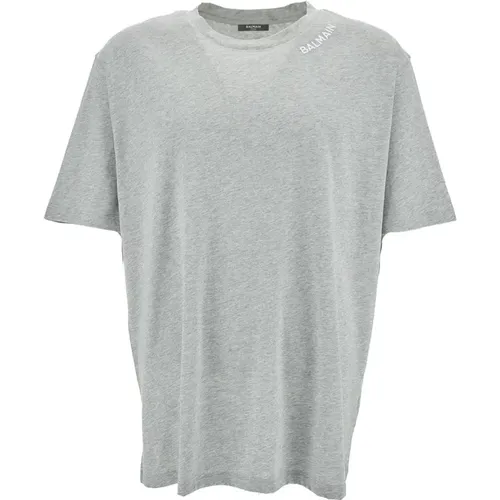 Balmain - Tops > T-Shirts - Gray - Balmain - Modalova