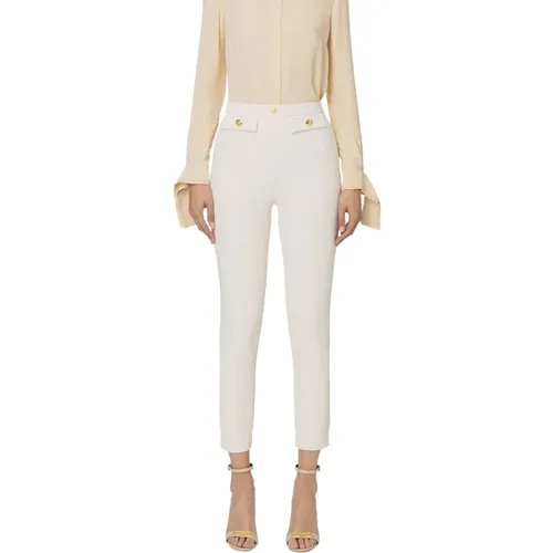 Trousers > Cropped Trousers - - Elisabetta Franchi - Modalova