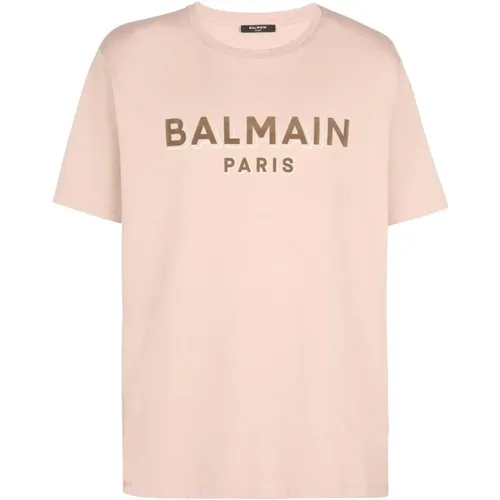 Balmain - Tops > T-Shirts - Beige - Balmain - Modalova