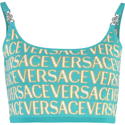 Tops > Sleeveless Tops - - Versace - Modalova