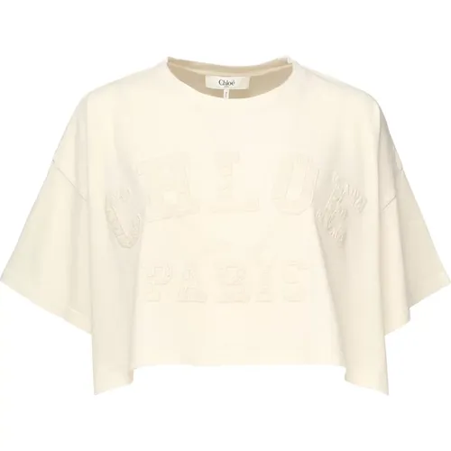 Chloé - Tops > T-Shirts - White - Chloé - Modalova