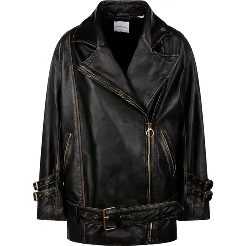 Jackets > Leather Jackets - - pinko - Modalova