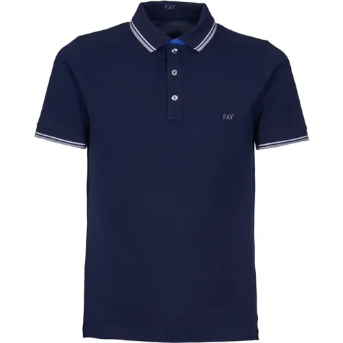 Fay - Tops > Polo Shirts - Blue - Fay - Modalova