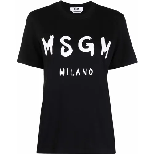 Msgm - Tops > T-Shirts - Black - Msgm - Modalova