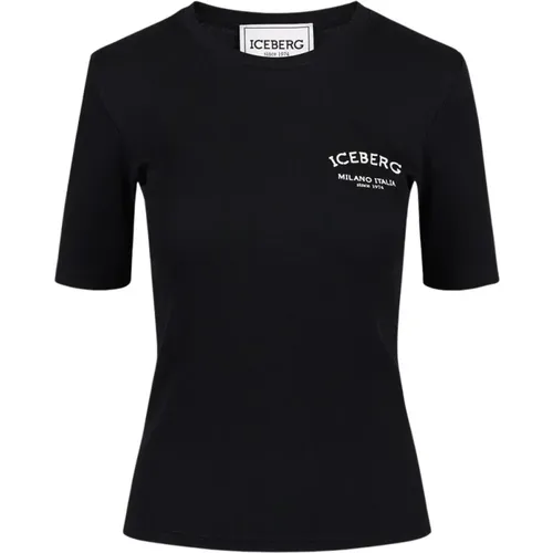 Iceberg - Tops > T-Shirts - Black - Iceberg - Modalova