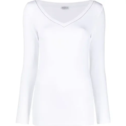 Tops > Long Sleeve Tops - - BRUNELLO CUCINELLI - Modalova