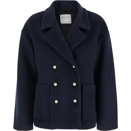 Coats > Double-Breasted Coats - - Forte Forte - Modalova