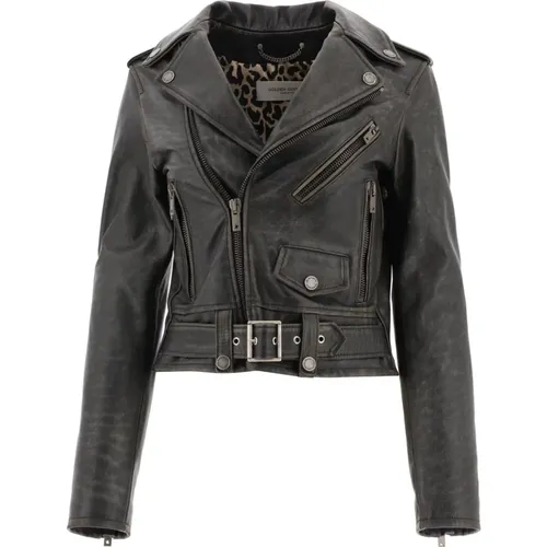 Jackets > Leather Jackets - - Golden Goose - Modalova