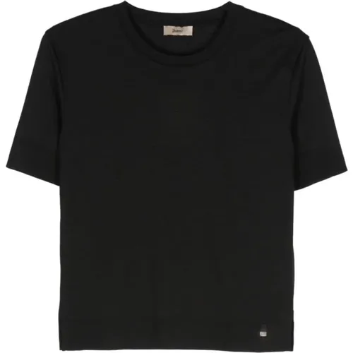 Herno - Tops > T-Shirts - Black - Herno - Modalova