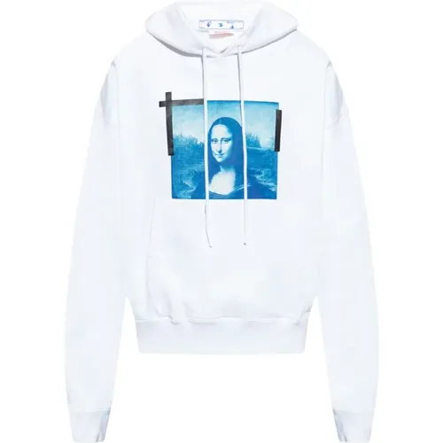 Printed hoodie - Off White - Modalova
