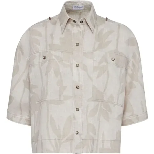 Shirts > Short Sleeve Shirts - - BRUNELLO CUCINELLI - Modalova