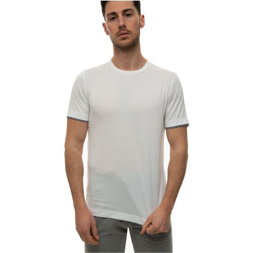 Short-sleeved round-necked T-shirt - Canali - Modalova