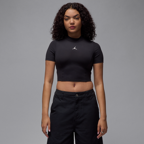 Crop top en maille à manches courtes - Jordan - Modalova