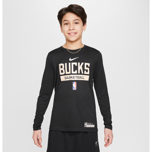Tee-shirt d’entraînement à manches longues Dri-FIT NBA Milwaukee Bucks pour enfant plus âgé - Nike - Modalova