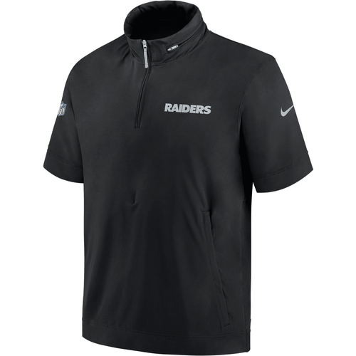 Veste à capuche, manches courtes et demi-zip NFL Las Vegas Raiders Sideline Coach - Nike - Modalova