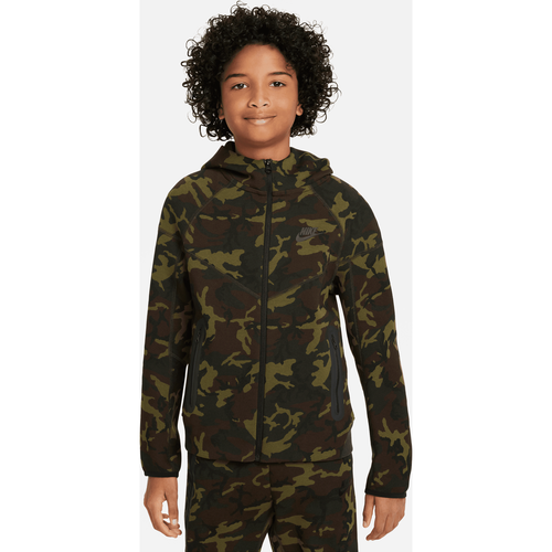 Sweat à capuche et zip motif camouflage Tech Fleece pour ado (garçon) - Nike - Modalova