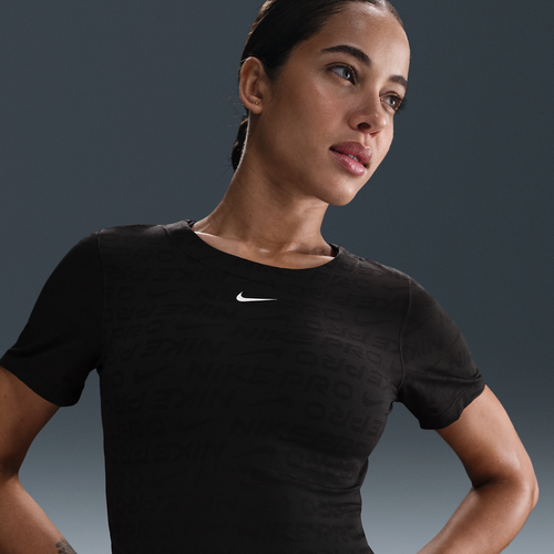 Haut court à manches courtes en jacquard Dri-FIT Pro - Nike - Modalova