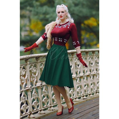 Sheila Swing Skirt Années 50 en Sapin - vintage chic for topvintage - Modalova