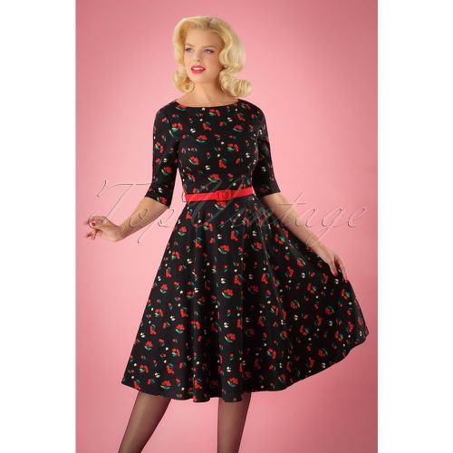 Suzanne Cherries and Blossom Swing Dress Années 50 en - collectif clothing - Modalova