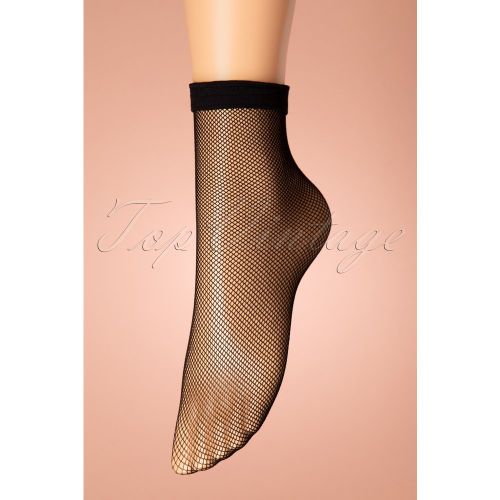 Fishnet Ankle Socks Années 50 en - rouge royale - Modalova