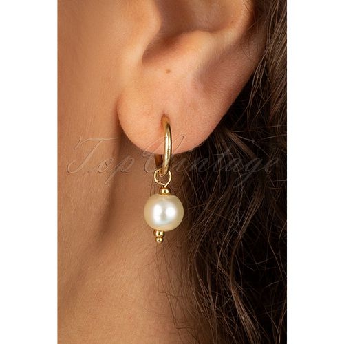 S Pearl Earrings in Gold - topvintage boutique collection - Modalova