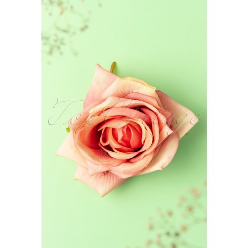 Scented Love Flower Hair Clip Années 50 en Corail - Banned Retro - Modalova