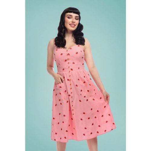 Kimberly Embroidered Strawberry Swing Dress Années 50 en - collectif clothing - Modalova