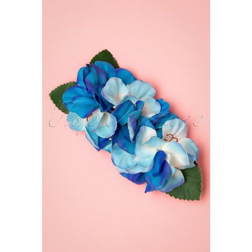 Lola Hair Flower Années 50 en Bleu - collectif clothing - Modalova