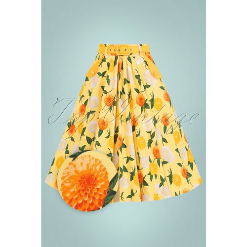 Dakota Floral Swing Skirt Années 50 en Soleil - collectif clothing - Modalova