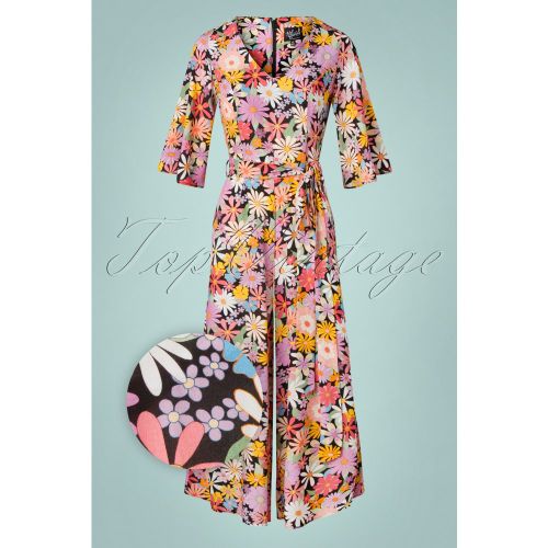 Nadine Flower Jumpsuit Années 70 en Multi - bunny - Modalova