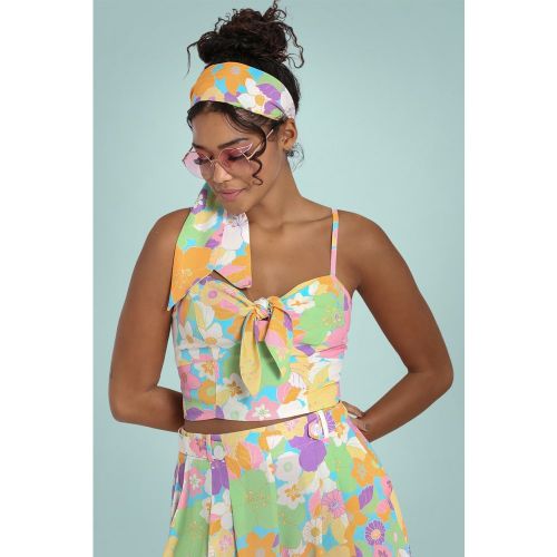 Florette Crop Top Années 70 en Multi - bunny - Modalova