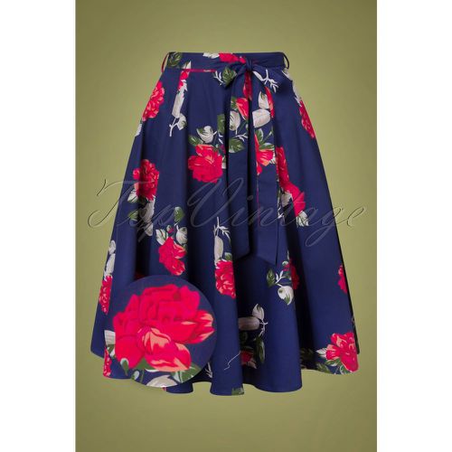 Alena Floral Swing Skirt Années 50 en - hearts & roses - Modalova