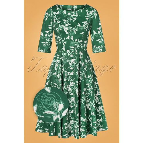 TopVintage exclusive ~ Adriana Floral Long Sleeve Swing Dress Années 50 en - topvintage boutique collection - Modalova