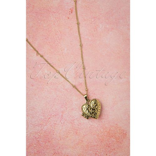 Heart Locket Necklace Années 50 en - topvintage boutique collection - Modalova