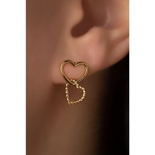Hearts Earrings Années 50 en Doré - Day&Eve by Go Dutch Label - Modalova