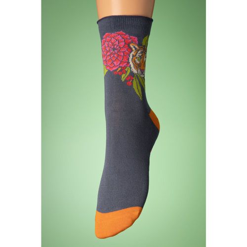 Floral Tiger Socks en Indigo - powder - Modalova
