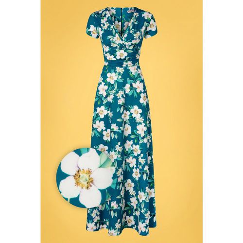 Rinda Floral Maxi Dress en Bleu - vintage chic for topvintage - Modalova