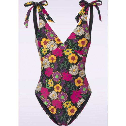 Bow Flower Power Swimsuit en Noir - TC Beach - Modalova