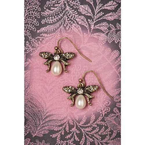 Bumble Bee Pearl Drop Earrings Années 30 en - lovely - Modalova