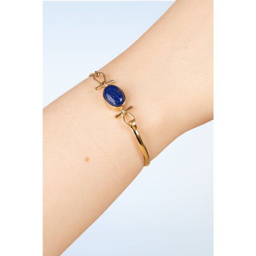 Bracelet Farao en plaqué or et lapis lazuli - Very Cherry - Modalova
