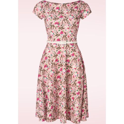 Robe corolle Bambi en rose - vintage chic for topvintage - Modalova