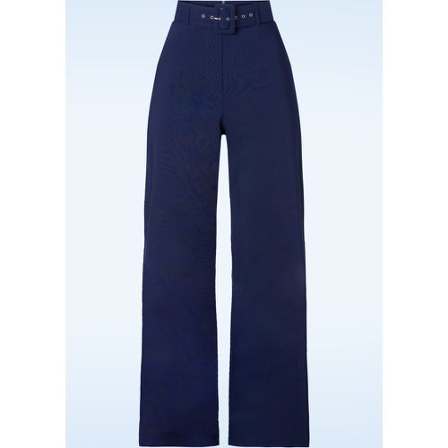 Pantalon Sasha en bleu marine - vintage chic for topvintage - Modalova