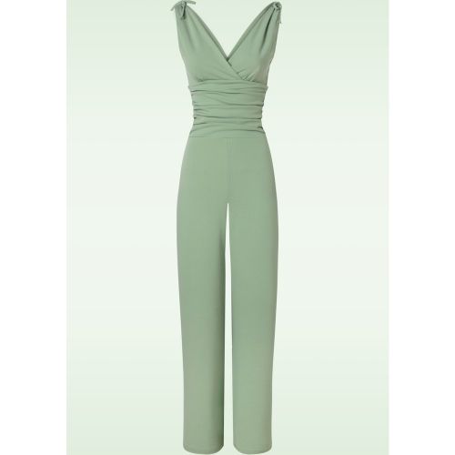 Combinaison Bonnie en vert sauge - vintage chic for topvintage - Modalova